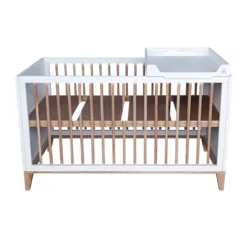 Lit Bébé évolutif Bois Et Cannage Rotin Nami 70x140cm - Blanc -Magasin De Meubles Pour Enfants lit bebe evolutif rotin nami blanc 70x140 theo 4 1264x1234