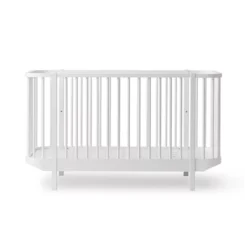 Lit Bébé évolutif Wood - Blanc