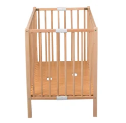 Lit Bébé Pliant Roméo - Hêtre Vernis -Magasin De Meubles Pour Enfants lit bebe pliable romeo hetre combelle 6 1264x1234