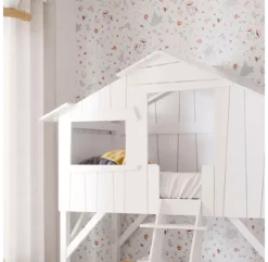 Lit Cabane - Blanc -Magasin De Meubles Pour Enfants lit cabane blanc mathy by bols 3 1264x1234