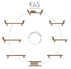 Kit De Conversion Pour Lit Junior Eli - Chêne Fumé -Magasin De Meubles Pour Enfants lit enfant combi eli chene fonce kas kopenhagen 4 1264x1234 2