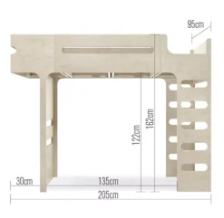 Lit Mezzanine F Bunk Bed - Naturel -Magasin De Meubles Pour Enfants lit mezzanine f bunk bed naturel rafa kids 2 1264x1234