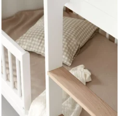 Lit Superposé Junior Wood Mini+ - Blanc/Chêne -Magasin De Meubles Pour Enfants lit superpose junior mini plus wood chene oliver furniture 6 1264x1234