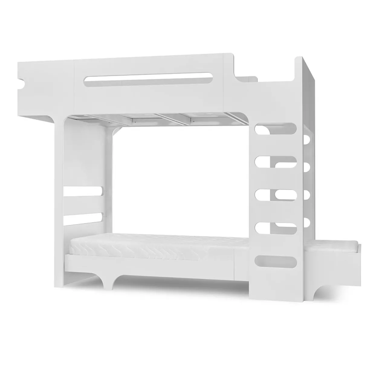 Lit Superposé F+ A Bed Et Son Matelas - Blanc 3 Lit Superposé F+ A Bed Et Son Matelas - Blanc