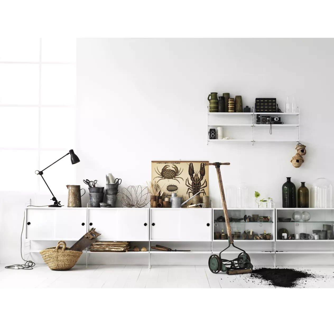 Pack 2 Portants Muraux Au Sol 85 X 30 Cm - Blanc 4 Pack 2 Portants Muraux Au Sol 85 X 30 Cm - Blanc – Image 2