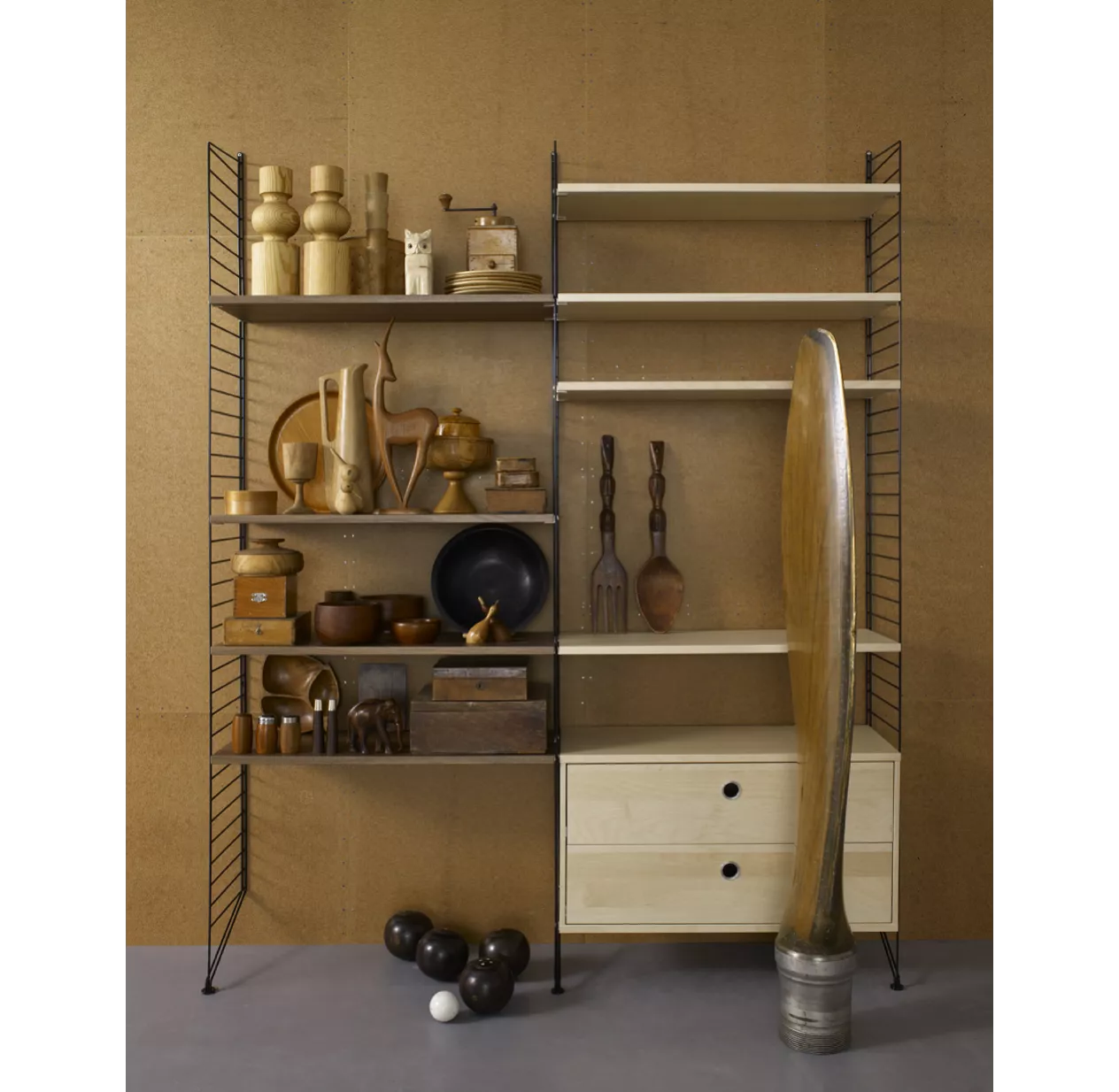 Caisson 2 Tiroirs 78 X 30 Cm - Noyer 5 Caisson 2 Tiroirs 78 X 30 Cm - Noyer – Image 3