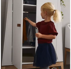 Leander Petite Armoire Luna - Gris -Magasin De Meubles Pour Enfants petite armoire luna grise leander 4 1264x1234