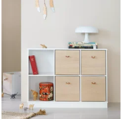 Set De 3 Caissons - Chêne/Blanc -Magasin De Meubles Pour Enfants set de 3 caisses de rangement wood chene oliver furniture 5 1264x1234