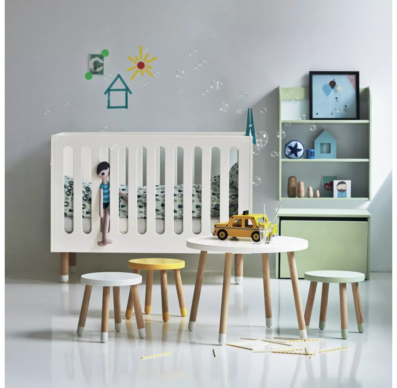 Lit Bébé à Barreaux - Blanc 4 Lit Bébé à Barreaux - Blanc – Image 2