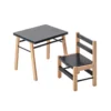 Table Gabriel Et Chaise Enfant Louise - Anthracite -Magasin De Meubles Pour Enfants table gabriel chaise louise combelle hetre anthracite combelle 1 1264x1234