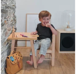 Table Gabriel Et Chaise Enfant Louise - Anthracite -Magasin De Meubles Pour Enfants table gabriel chaise louise combelle hetre anthracite combelle 5 1264x1234