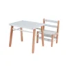 Table Gabriel Et Chaise Enfant Louise - Blanc -Magasin De Meubles Pour Enfants table gabriel chaise louise combelle hetre blanc combelle 1 1264x1234