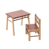 Table Gabriel Et Chaise Enfant Louise - Vieux Rose -Magasin De Meubles Pour Enfants table gabriel chaise louise combelle hetre vieux rose combelle 1 1264x1234