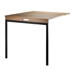 Table Murale Pliante - Noyer / Noir