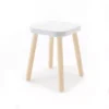 Tabouret Carré évolutif - Blanc/Bouleau -Magasin De Meubles Pour Enfants tabouret oeuf nyc blanc bouleau 1 1264x1234